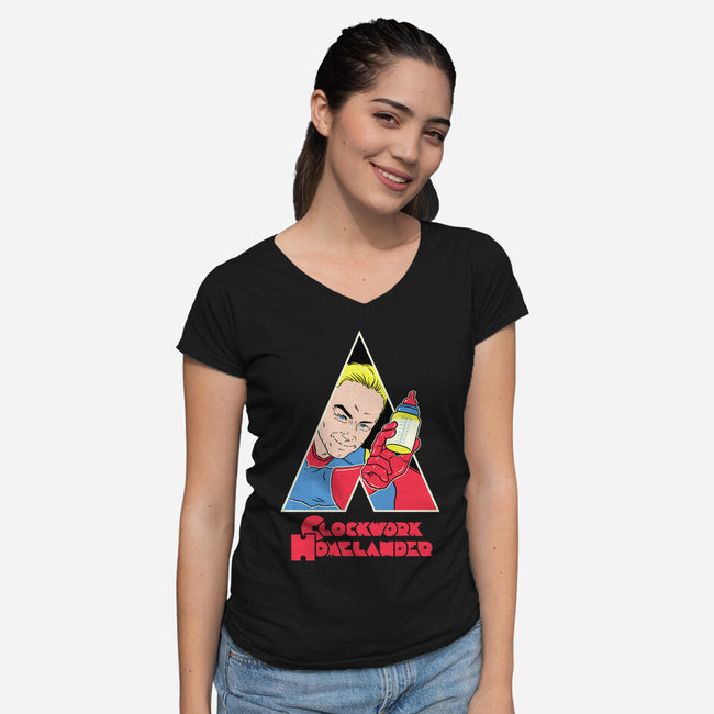 A Clockwork Homelander-Womens-V-Neck-Tee-naomori