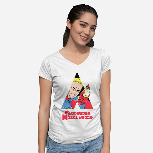 A Clockwork Homelander-Womens-V-Neck-Tee-naomori