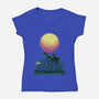 Young Heart's Whisper-Womens-V-Neck-Tee-rmatix