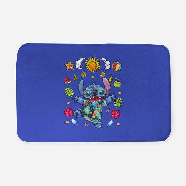 Ohana Stitch Summer-None-Memory Foam-Bath Mat-JamesQJO