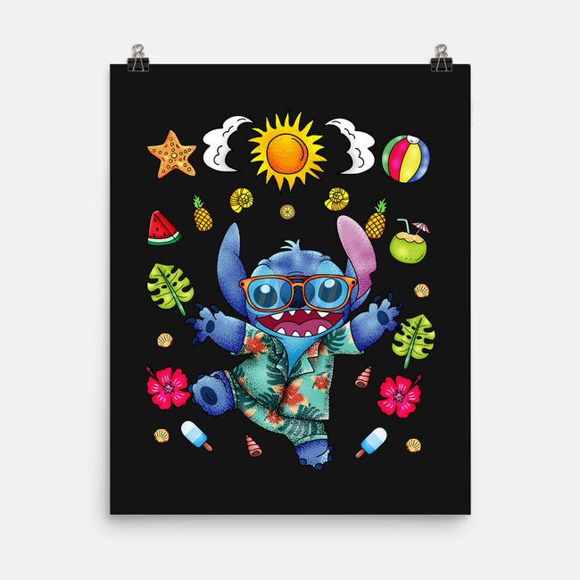 Ohana Stitch Summer-None-Matte-Poster-JamesQJO