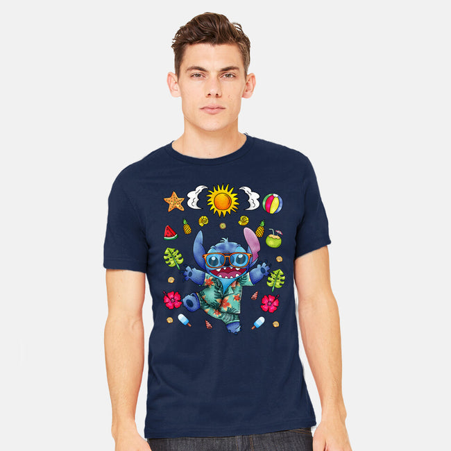 Ohana Stitch Summer-Mens-Heavyweight-Tee-JamesQJO