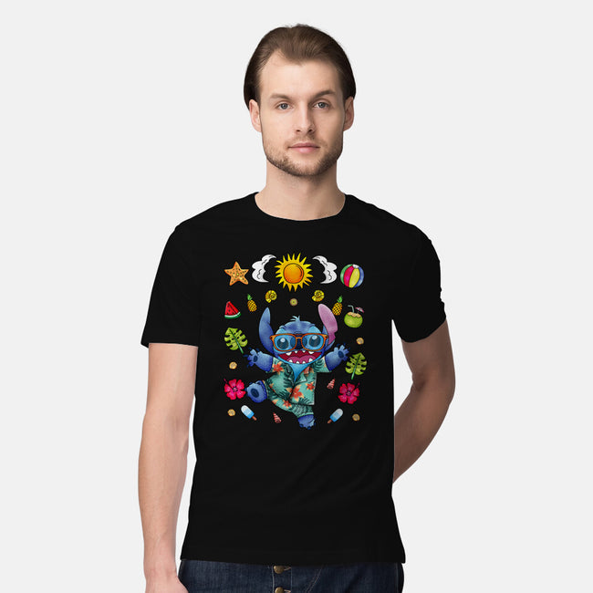 Ohana Stitch Summer-Mens-Premium-Tee-JamesQJO