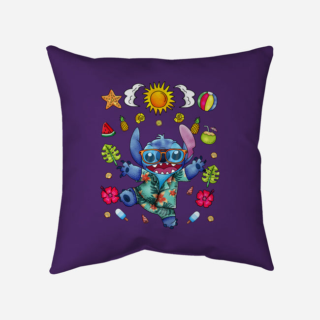 Ohana Stitch Summer-None-Removable Cover-Throw Pillow-JamesQJO