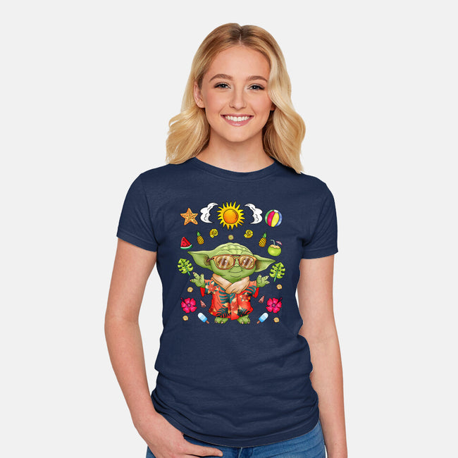 Cute Summer Creature-Womens-Fitted-Tee-JamesQJO