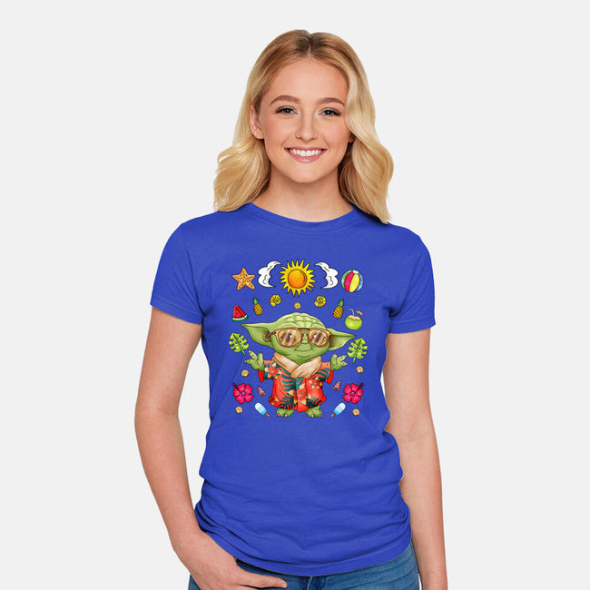 Cute Summer Creature-Womens-Fitted-Tee-JamesQJO