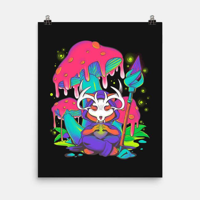 Mushroom Underworld Fox-None-Matte-Poster-ellr