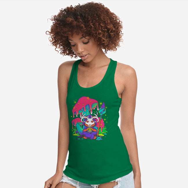 Mushroom Underworld Fox-Womens-Racerback-Tank-ellr