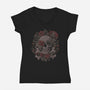 Rest In Leaves-Womens-V-Neck-Tee-eduely