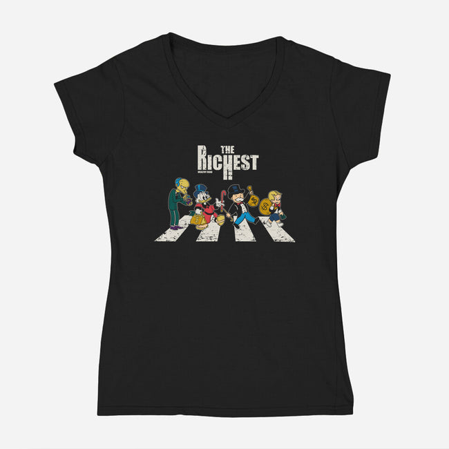 The Richest-Womens-V-Neck-Tee-turborat14