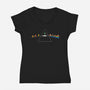 Dark Side Of The Rainbow-Womens-V-Neck-Tee-dalethesk8er