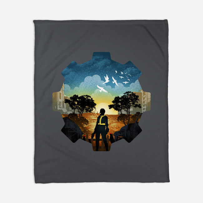 Fallout Landscape-None-Fleece-Blanket-dandingeroz