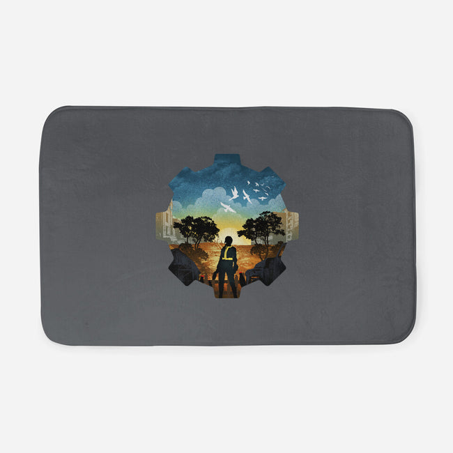 Fallout Landscape-None-Memory Foam-Bath Mat-dandingeroz