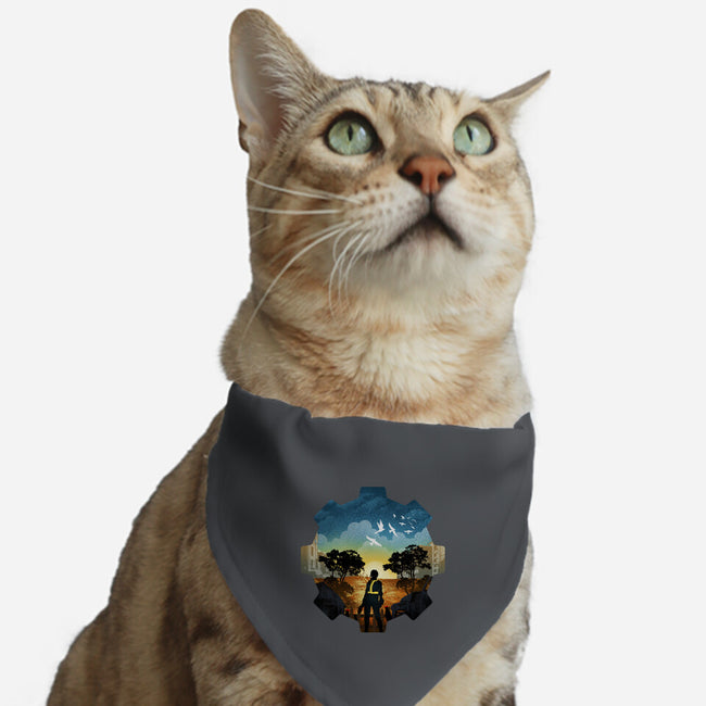 Fallout Landscape-Cat-Adjustable-Pet Collar-dandingeroz