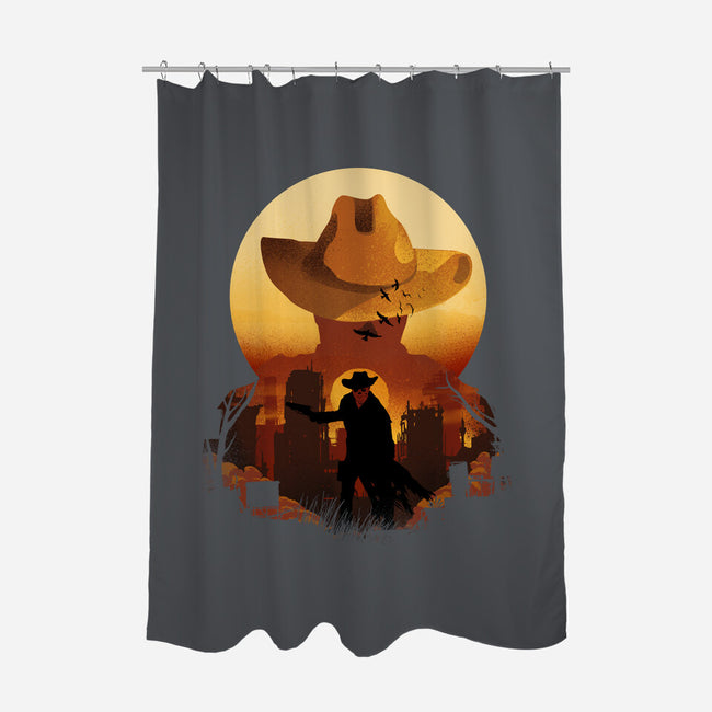 Wasteland Sunset-None-Polyester-Shower Curtain-dandingeroz