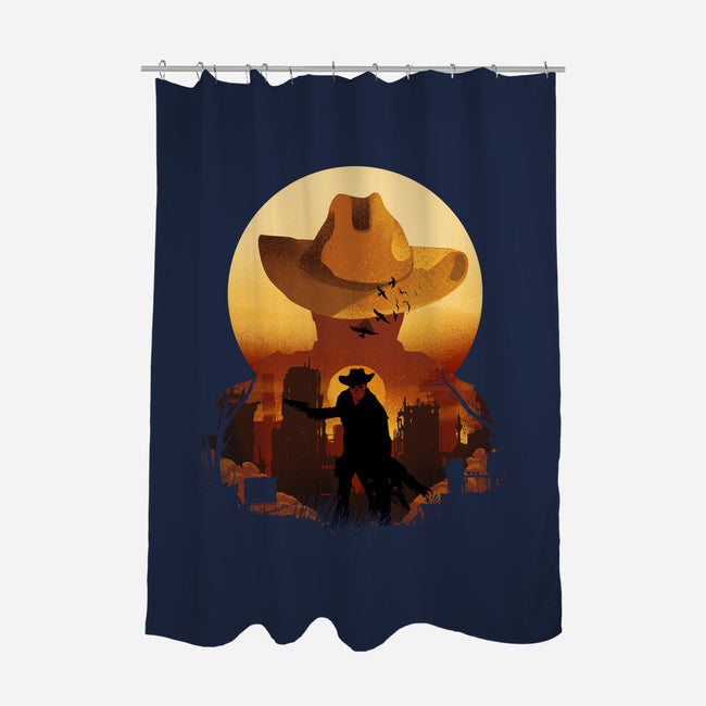 Wasteland Sunset-None-Polyester-Shower Curtain-dandingeroz