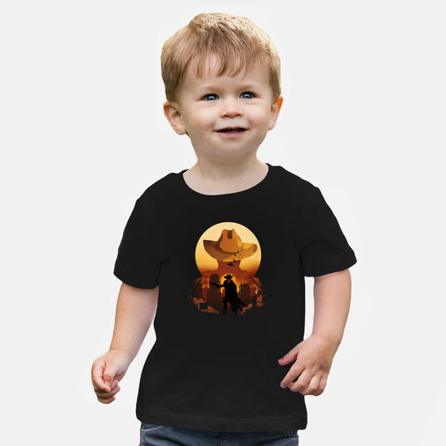 Wasteland Sunset-Baby-Basic-Tee-dandingeroz