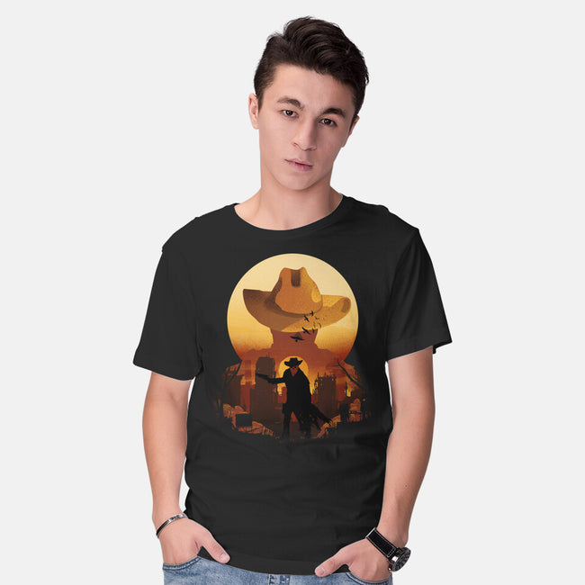 Wasteland Sunset-Mens-Basic-Tee-dandingeroz