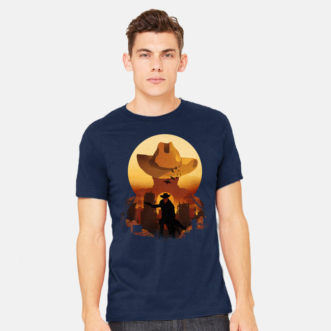 Wasteland Sunset-Mens-Heavyweight-Tee-dandingeroz