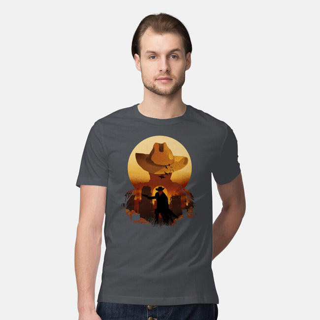 Wasteland Sunset-Mens-Premium-Tee-dandingeroz