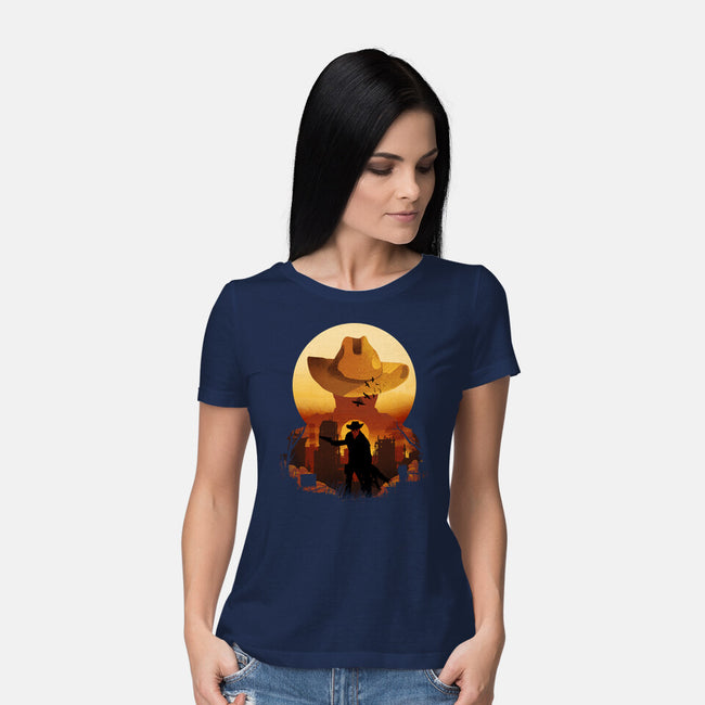 Wasteland Sunset-Womens-Basic-Tee-dandingeroz