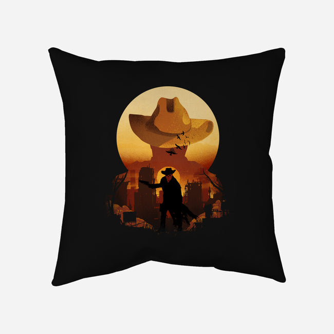 Wasteland Sunset-None-Removable Cover-Throw Pillow-dandingeroz