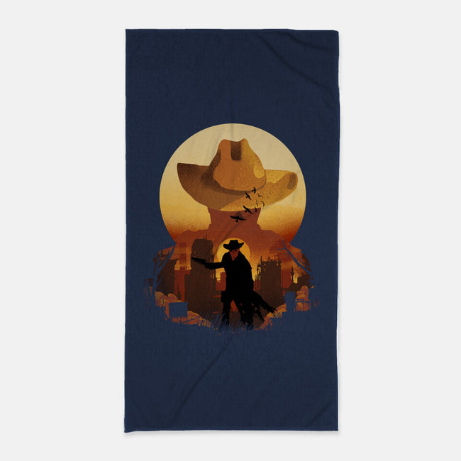 Wasteland Sunset-None-Beach-Towel-dandingeroz