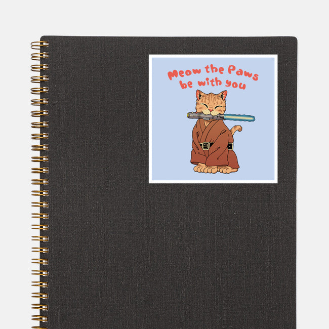 Meow The Paws Be With You-None-Glossy-Sticker-vp021