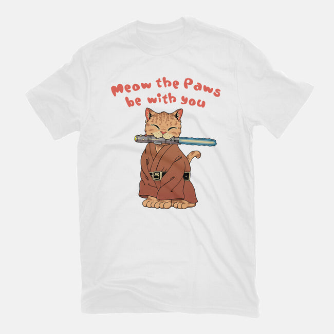 Meow The Paws Be With You-Womens-Basic-Tee-vp021