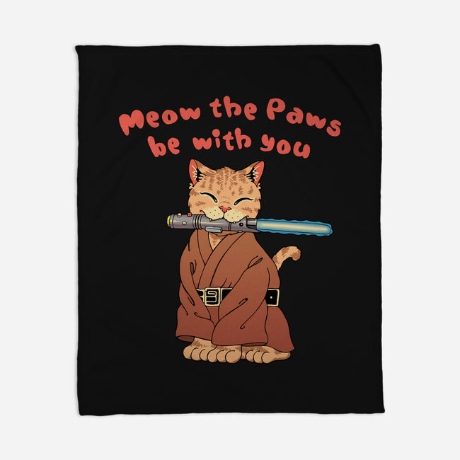 Meow The Paws Be With You-None-Fleece-Blanket-vp021