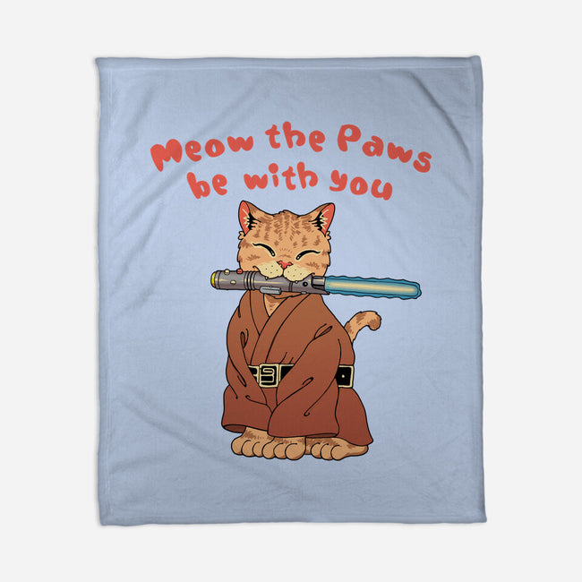 Meow The Paws Be With You-None-Fleece-Blanket-vp021