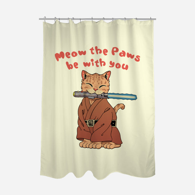 Meow The Paws Be With You-None-Polyester-Shower Curtain-vp021