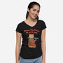 Meow The Paws Be With You-Womens-V-Neck-Tee-vp021