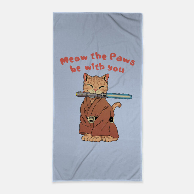 Meow The Paws Be With You-None-Beach-Towel-vp021