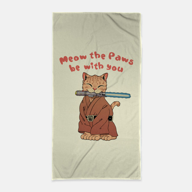 Meow The Paws Be With You-None-Beach-Towel-vp021