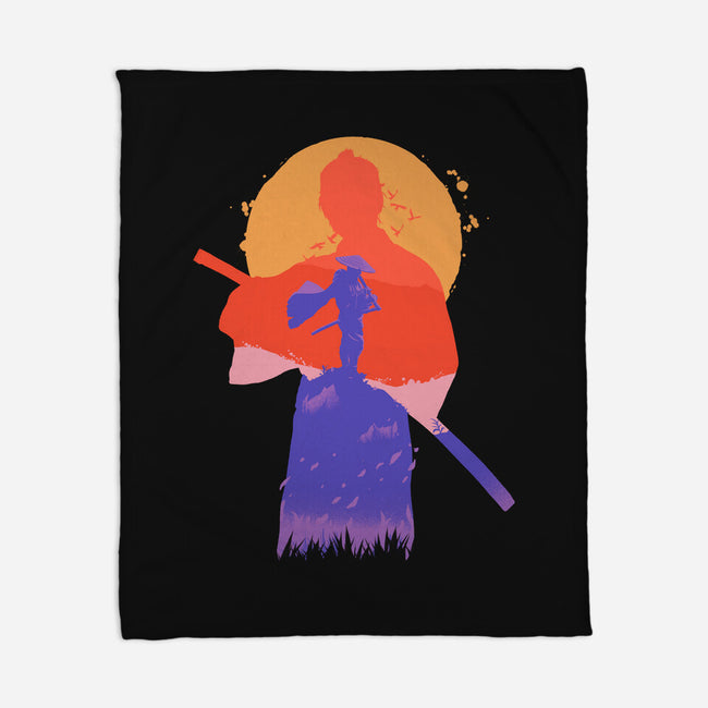 Samurai Jin-None-Fleece-Blanket-RamenBoy