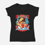 Jurassic Water Park-Womens-V-Neck-Tee-estudiofitas