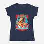 Jurassic Water Park-Womens-V-Neck-Tee-estudiofitas