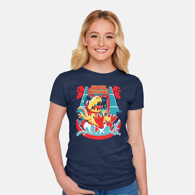 Jurassic Water Park-Womens-Fitted-Tee-estudiofitas