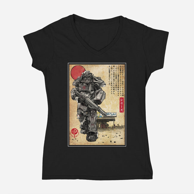 The Way Of Maximus Ukiyo-Womens-V-Neck-Tee-DrMonekers