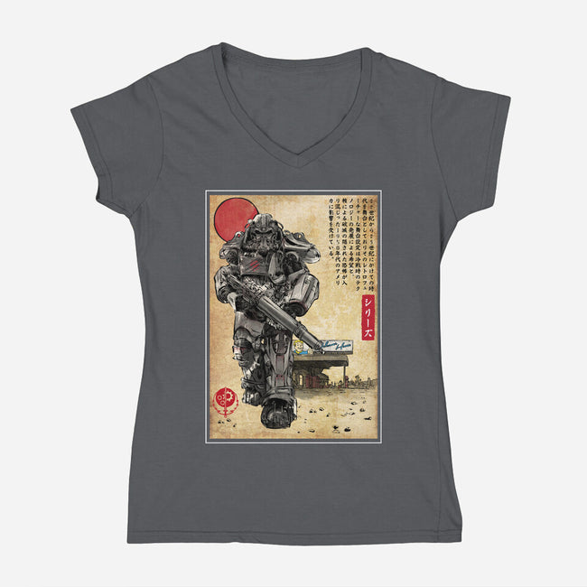 The Way Of Maximus Ukiyo-Womens-V-Neck-Tee-DrMonekers