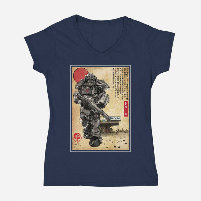 The Way Of Maximus Ukiyo-Womens-V-Neck-Tee-DrMonekers