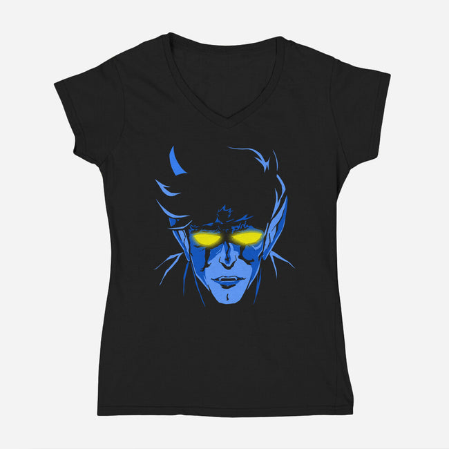 Nocturnal Mutant-Womens-V-Neck-Tee-estudiofitas