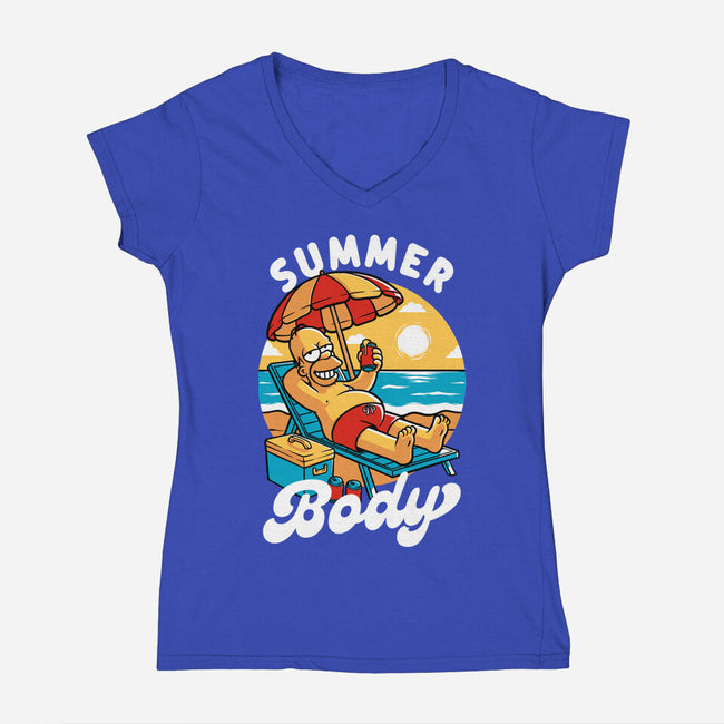 Summer Body-Womens-V-Neck-Tee-Studio Mootant