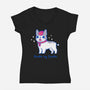 Cute Pardon My Frenchie-Womens-V-Neck-Tee-xMorfina