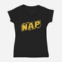 May The Nap Be With You-Womens-V-Neck-Tee-Melonseta