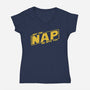 May The Nap Be With You-Womens-V-Neck-Tee-Melonseta