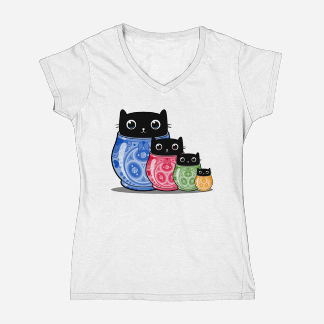 Catryoshka-Womens-V-Neck-Tee-erion_designs