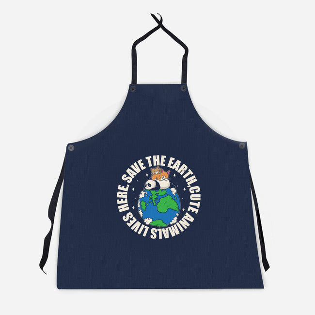 Cute Animals Live Here-Unisex-Kitchen-Apron-turborat14