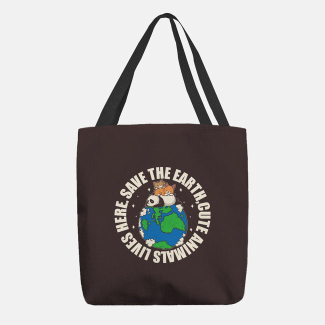 Cute Animals Live Here-None-Basic Tote-Bag-turborat14